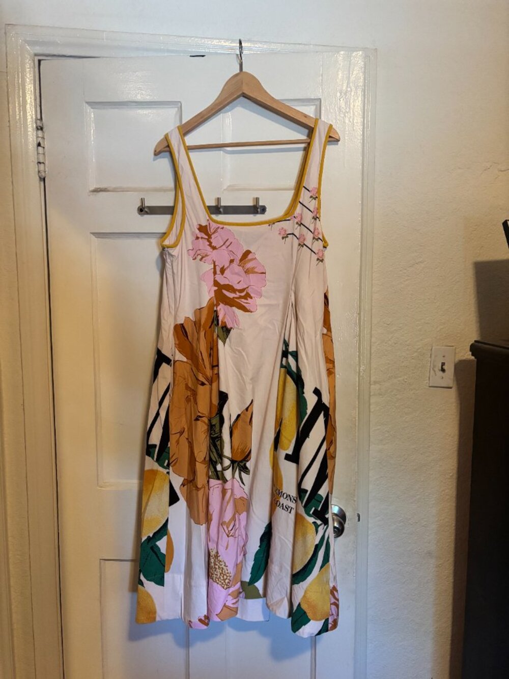 Maeve Sleeveless Notched Square-Neck Midi Dress Ivory - Picture 5 of 6